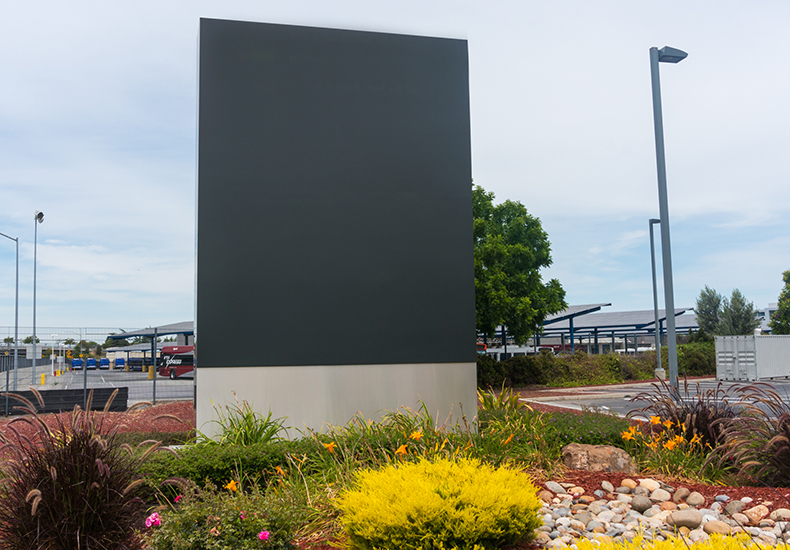 Example of a permanent monolith sign.