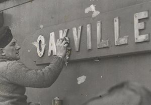 A photo from the Oakville’s Flower: HMCS Oakville exhibit.