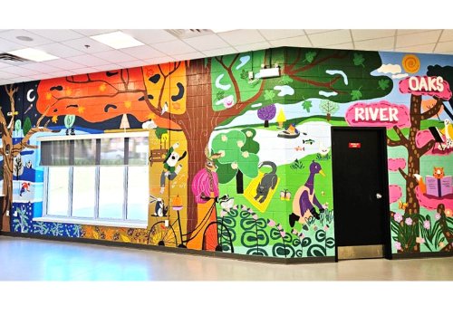 Seasons Of Us mural at River Oaks Community Centre Seasons Of Us mural at River Oaks Community Centre