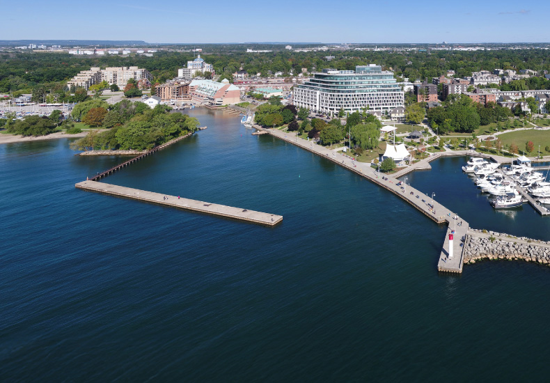 Aerial view of Bronte waterfront