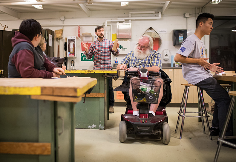 Woodworking class at QEPCCC Video/Image