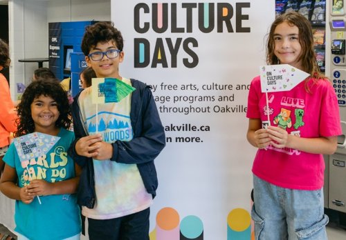 Children standing in front of 2024 Culture Days sign. Children standing in front of 2024 Culture Days sign.