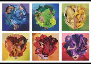 Erin McGean's Rainbow Connection (photo-collage, 2020) is on display at Queen Elizabeth Park Community and Cultural Centre.