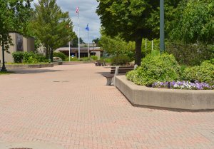 Centennial Square in Oakville's downtown commercial area. Centennial Square in Oakville's downtown commercial area.
