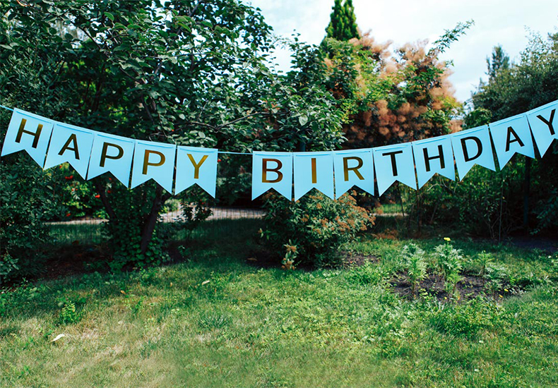 Example of a temporary congratulatory sign.