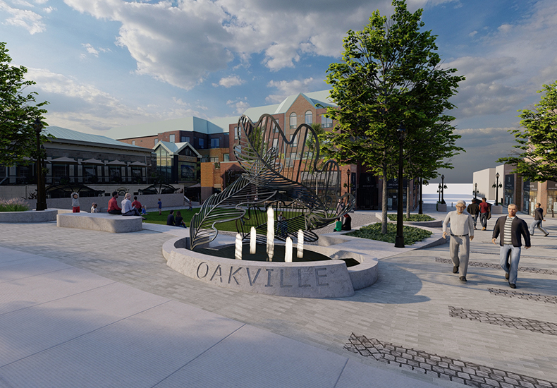 Artist rendering of the preferred concept for Towne Square
