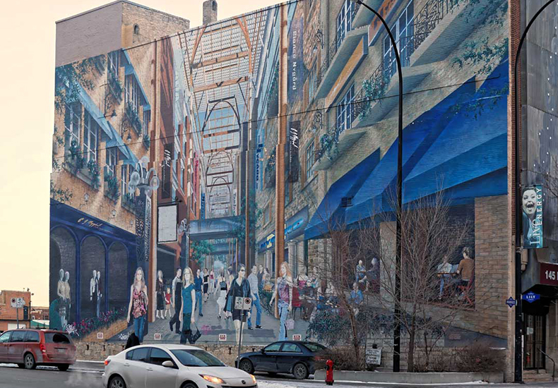 Example of a permanent mural.