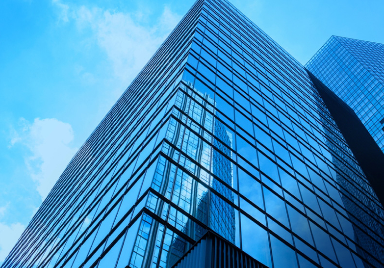 Glass office tower